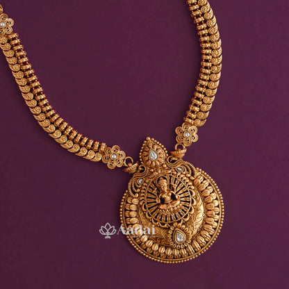Luxuriant Lakshmi Haram - White