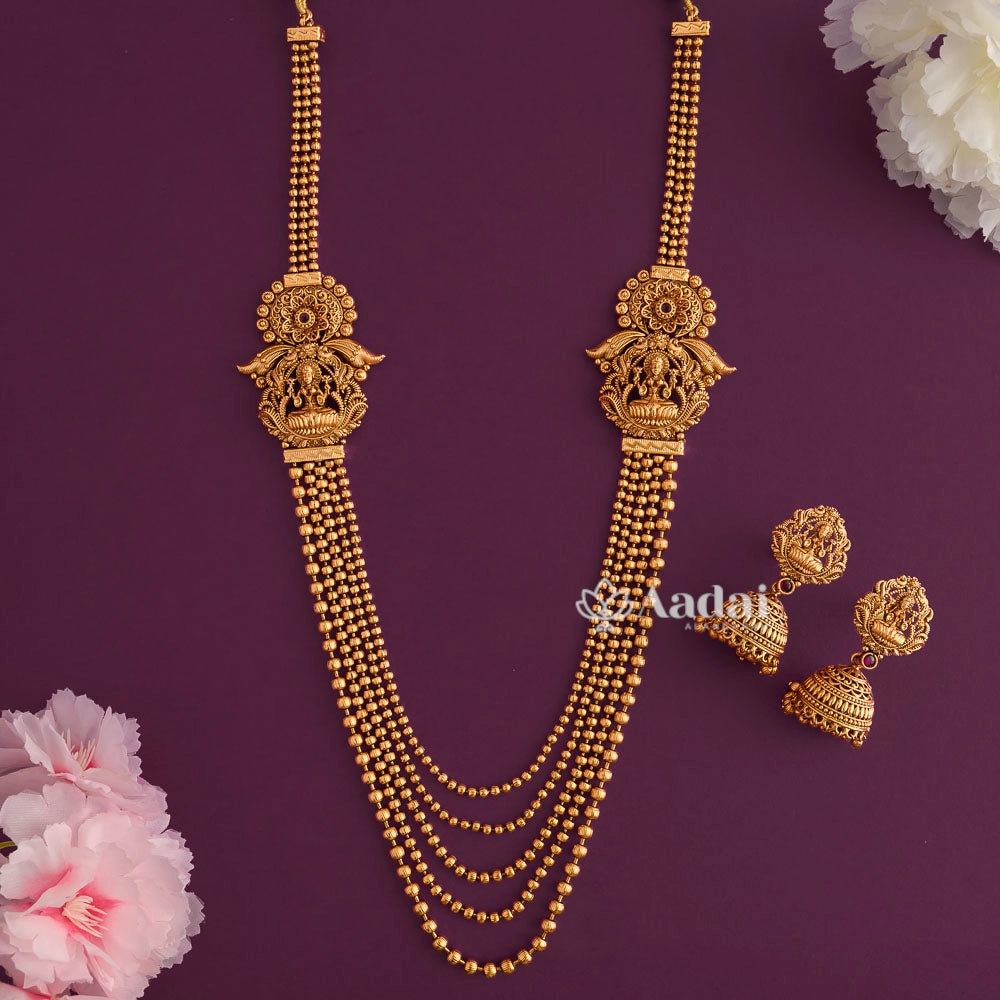 Imperial Lakshmi Layer Mala - Ruby