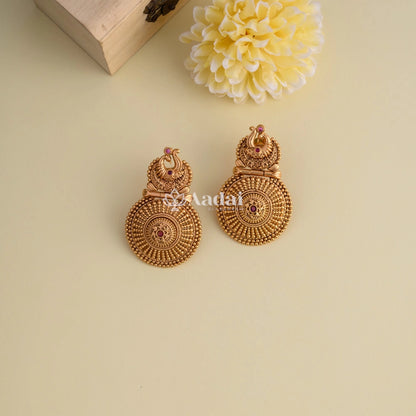 Intricate Design Chakkra Haram - Ruby