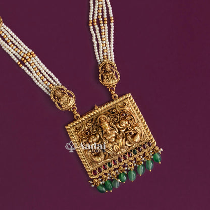 White Beaded Lakshmi Rani Haram