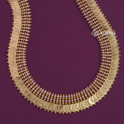 Classic Kasu Malai With Double Layer Stone