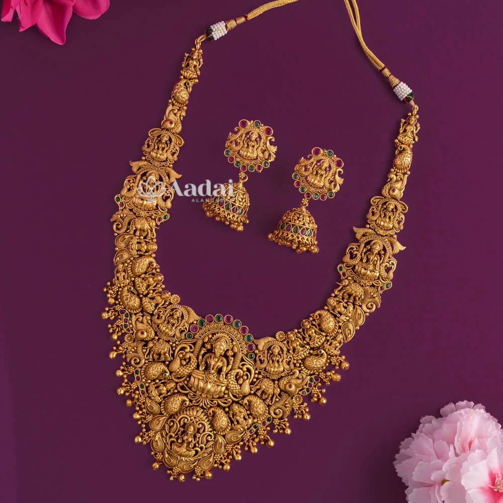 Intricately Designed Grand Bridal Lakshmi Haram