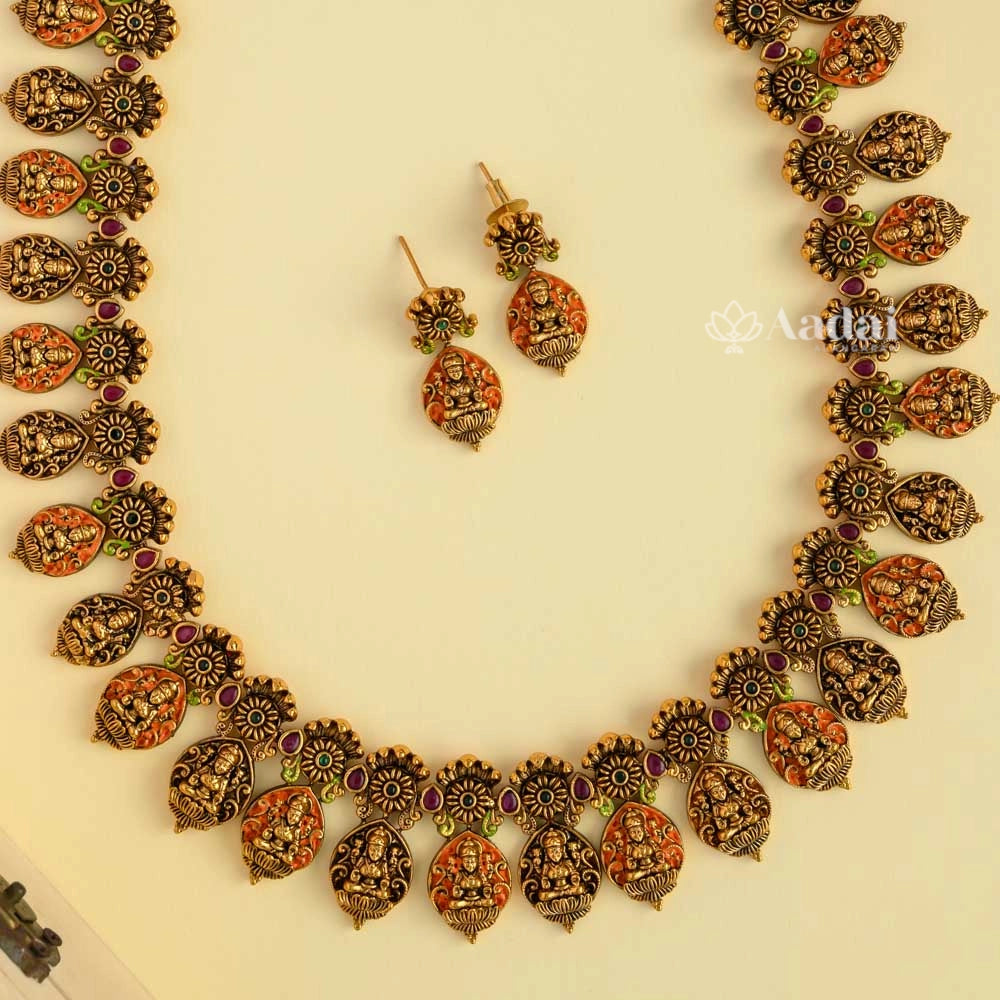 Lakshmi Antique Enamel Haram