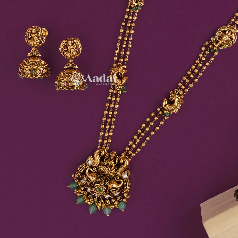 Divine Lakshmi Layer Pendant Haram Chain