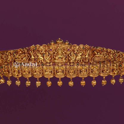 Intricately Designed Lakshmi Devi Nakshi Hip belt
