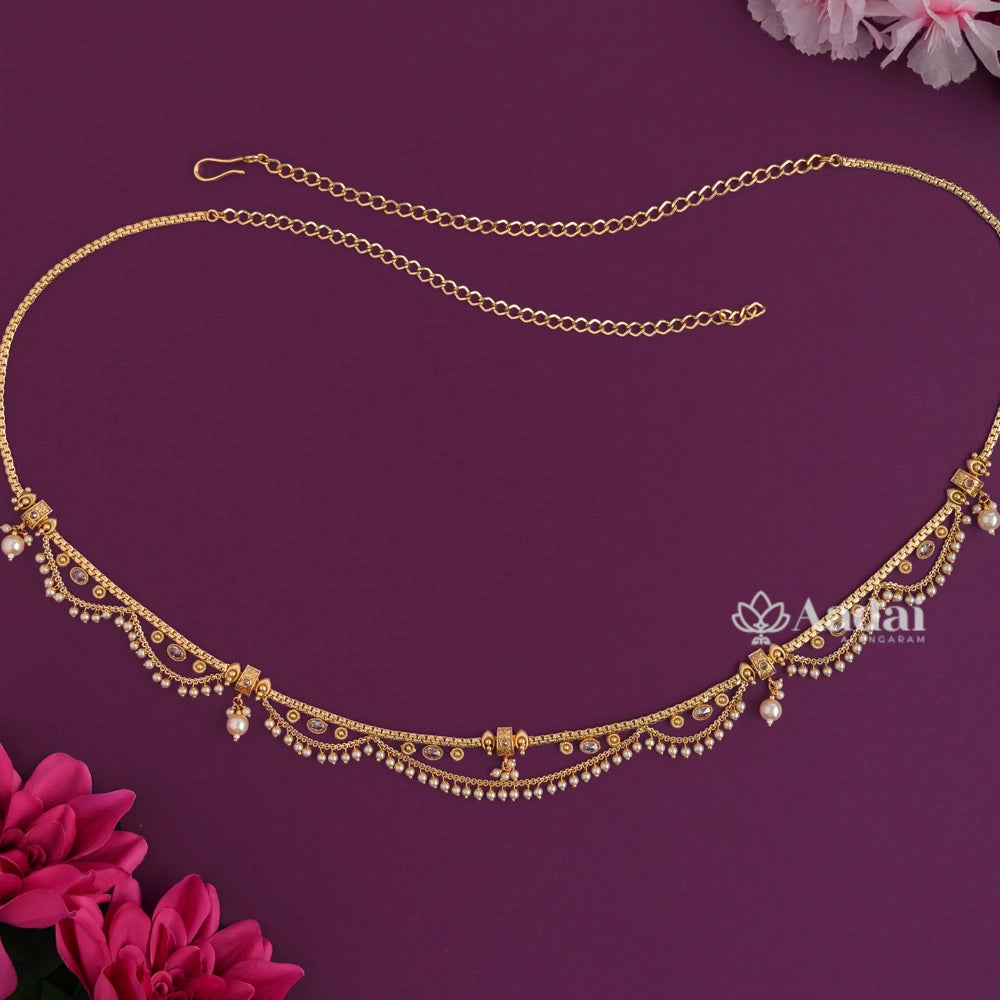 Verdant Simple Pearl Hip Chain