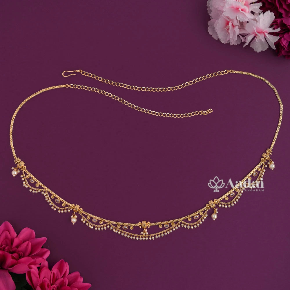 Verdant Simple Pearl Hip Chain