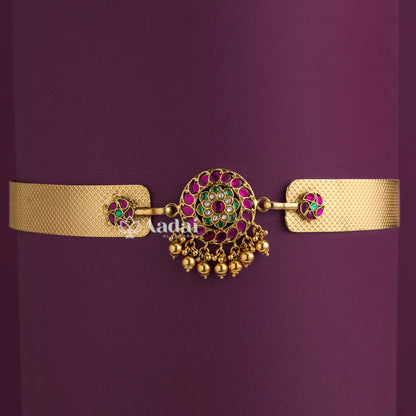 Quintet Floral Pendant Hip Belt / Oddiyanam 