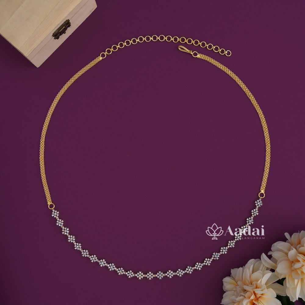 Gilded Symphony Floral Simple Hip Chain