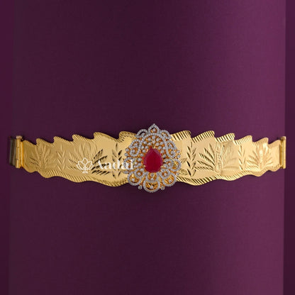 Celestial Floral Kids Oddiyanam / Hip Belt - Ruby