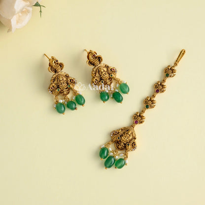 Semi Bridal Antique Nakshi Lakshmi Combo Set