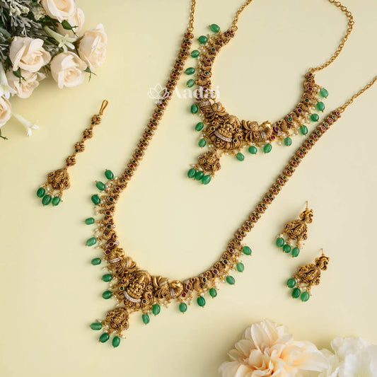 Semi Bridal Antique Nakshi Lakshmi Combo Set