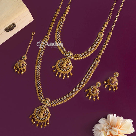 Semi Bridal AD Lakshmi Combo Set