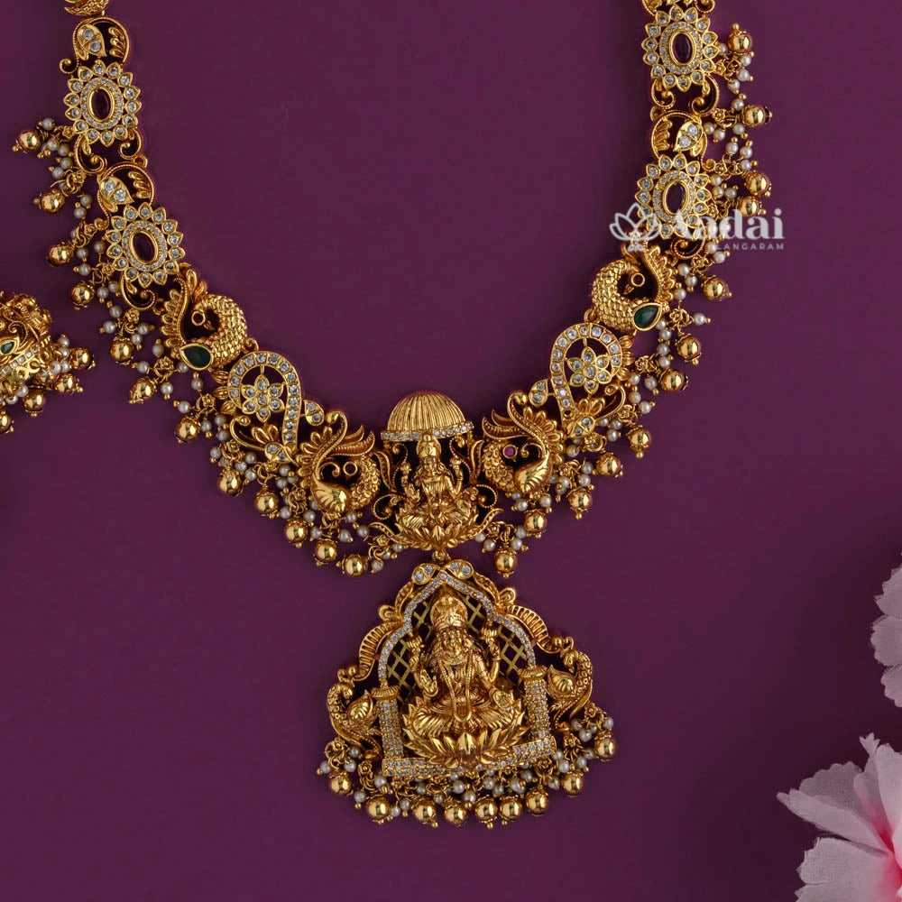 Sculpted Nakshi Lakshmi’s Motif Bridal Combo