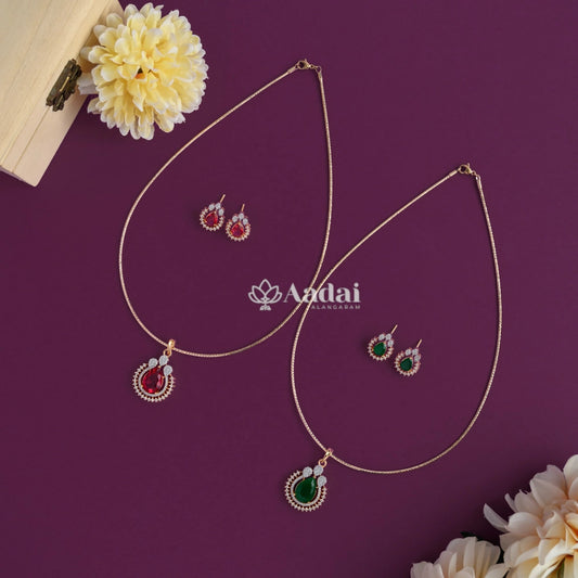 Dew Drop Pendant With italian Style String 