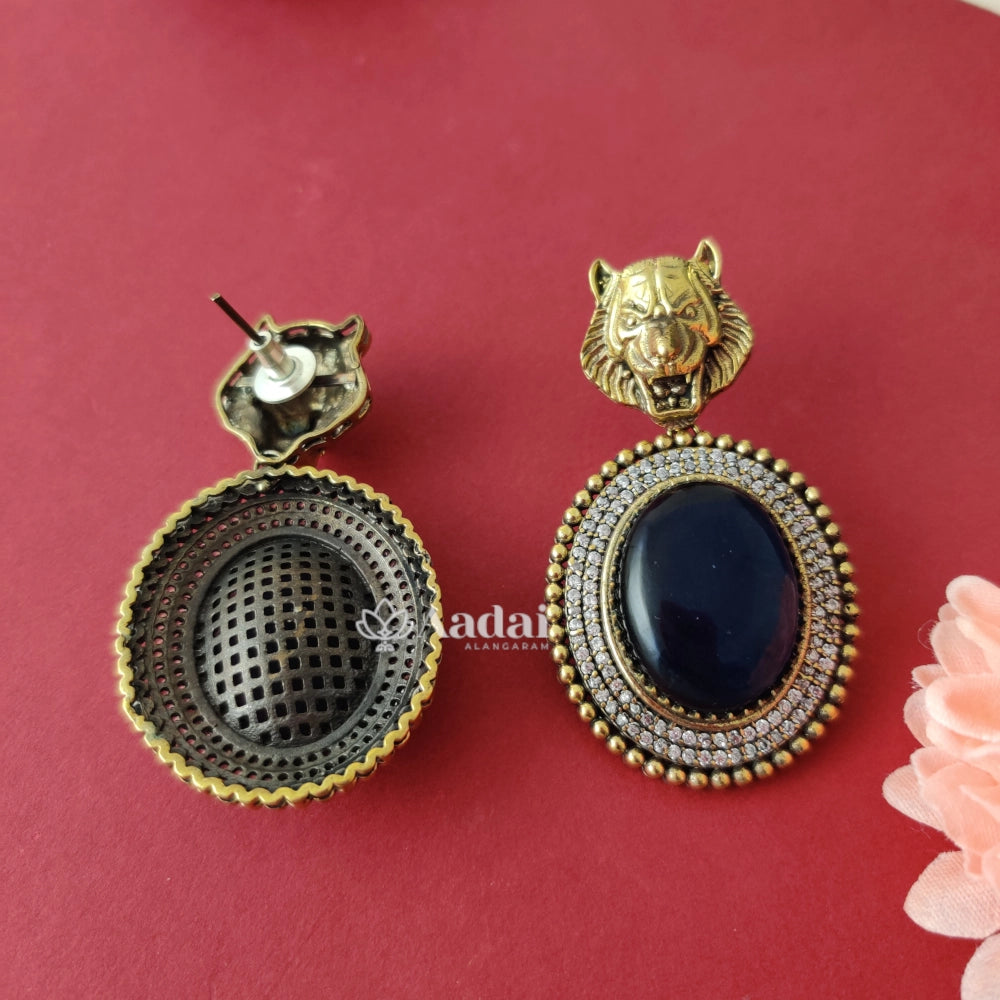 Sabyasachi replica earring - Ink blue (Dark )