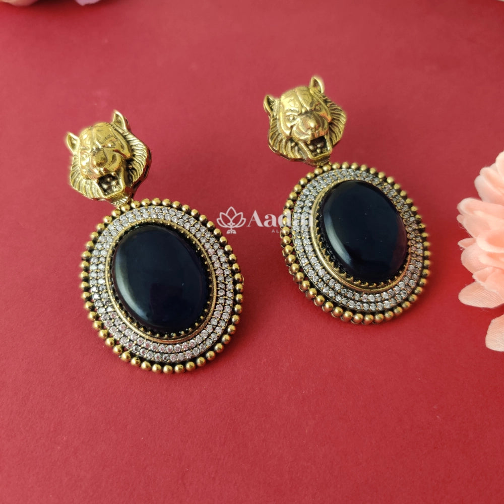 Sabyasachi replica earring - Ink blue (Dark )