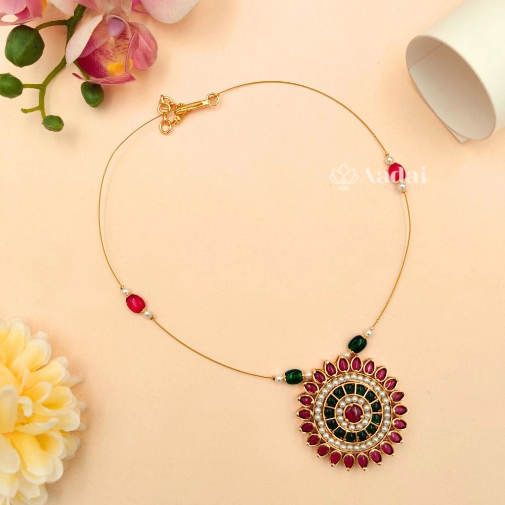 Kemp Floral Invisible Chain - Ruby