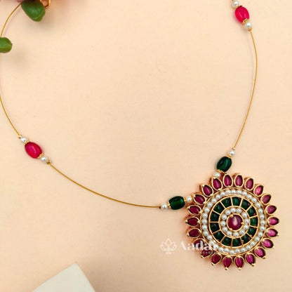 Kemp Floral Invisible Chain - Ruby