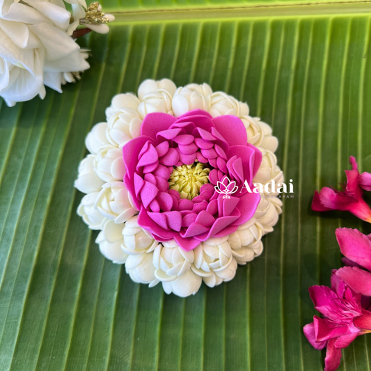 Full Bloomed With Lotus Foam Sheet Plier Clip