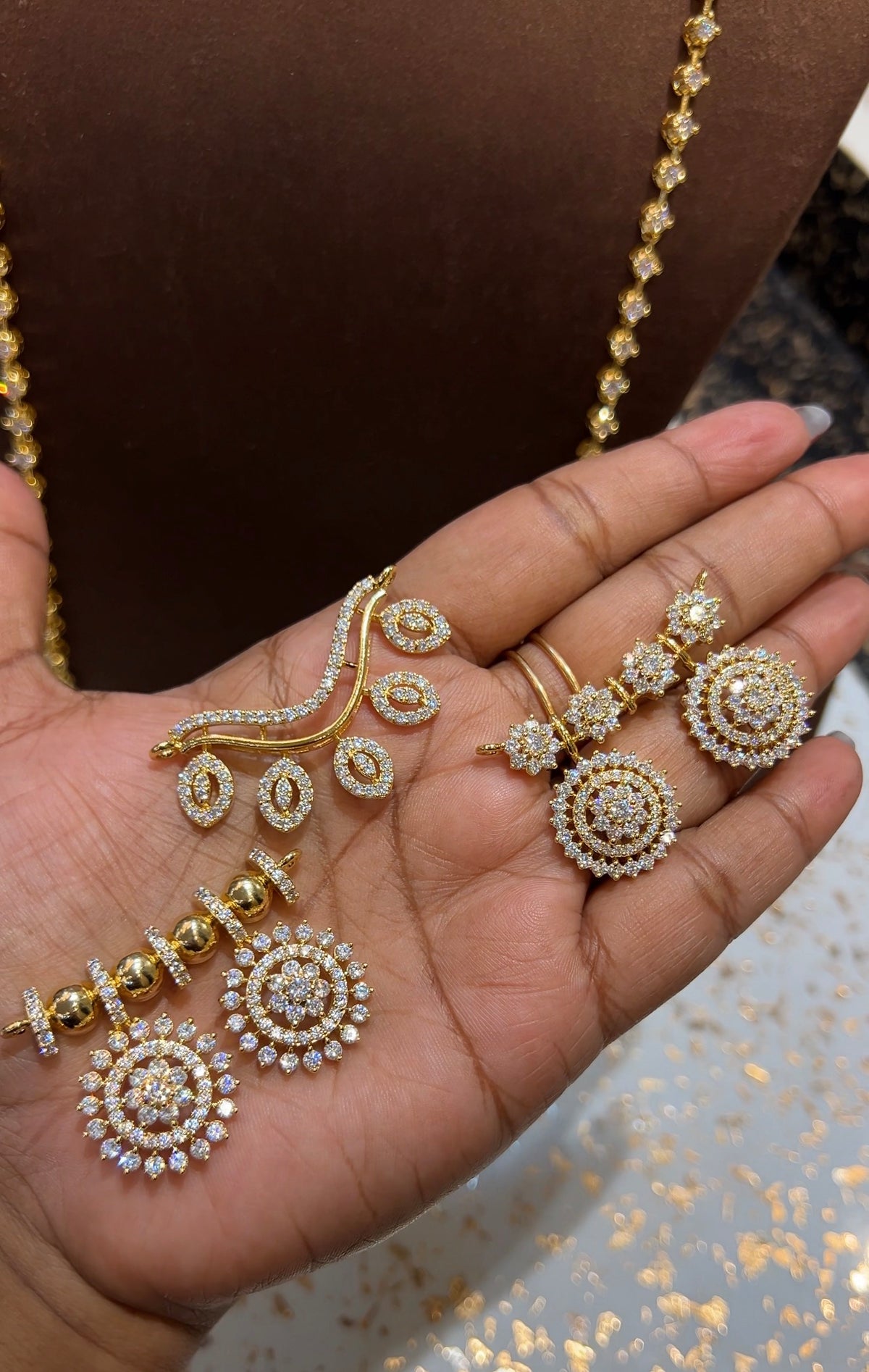 Lakshmi Pranathi Inspired Diamond Replica Thali