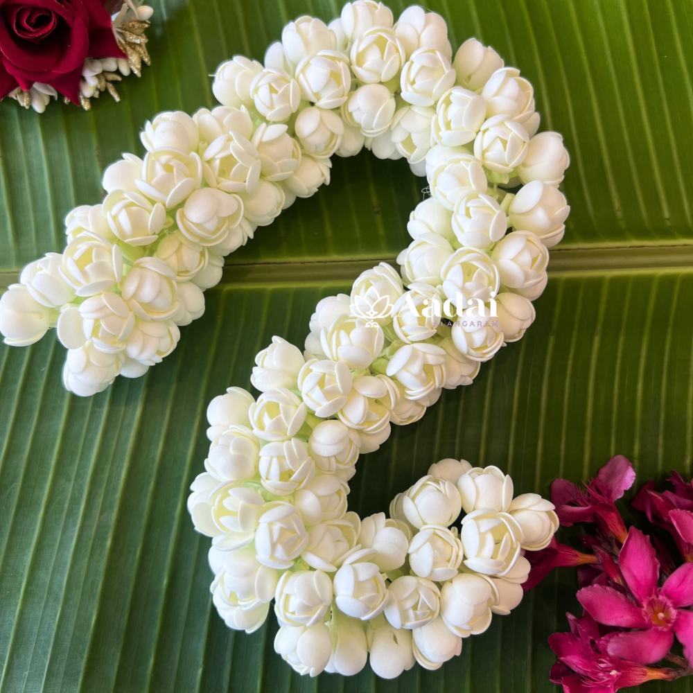 Realistic & Reusable Bloomed Gundu Malli Foam Sheet String