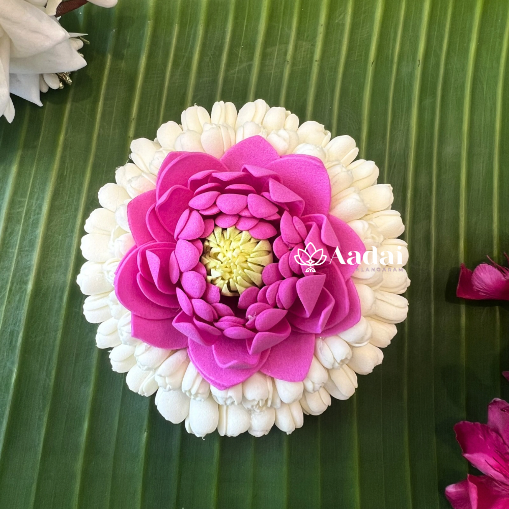 Semi Bloomed 2 Layer With Lotus Foam Sheet Plier Clip