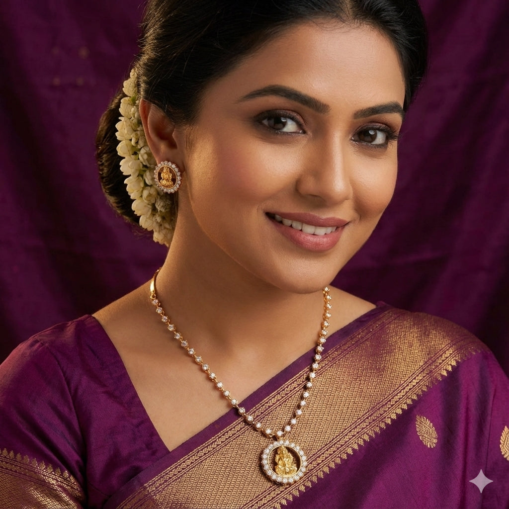 Perspicuous Sparkling Laxmi Necklace