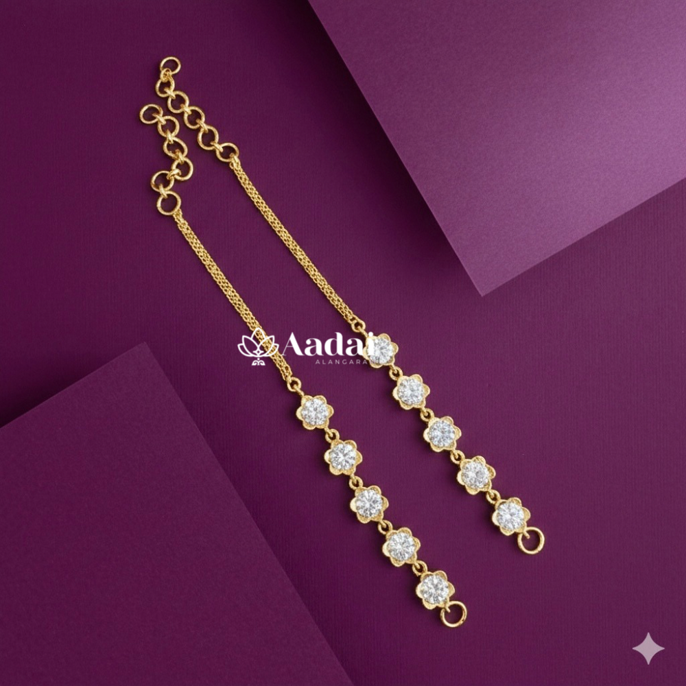 Sparkling Vintage Ear Chain / Suthu Mattal