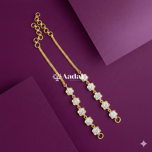 Sparkling Vintage Ear Chain / Suthu Mattal