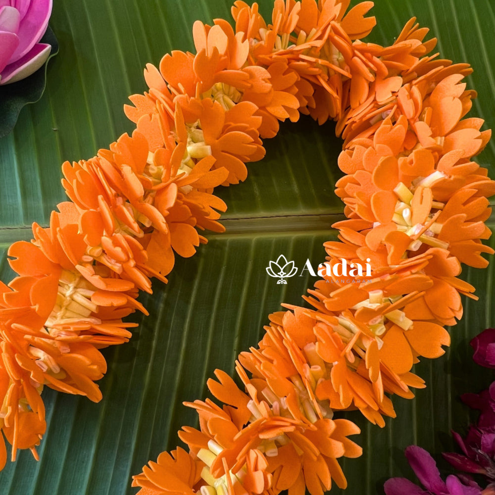 Realistic & Reusable Mullai Poo With Kanagamaram Foam Sheet String