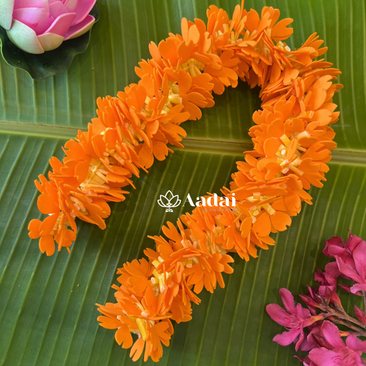 Realistic & Reusable Mullai Poo With Kanagamaram Foam Sheet String