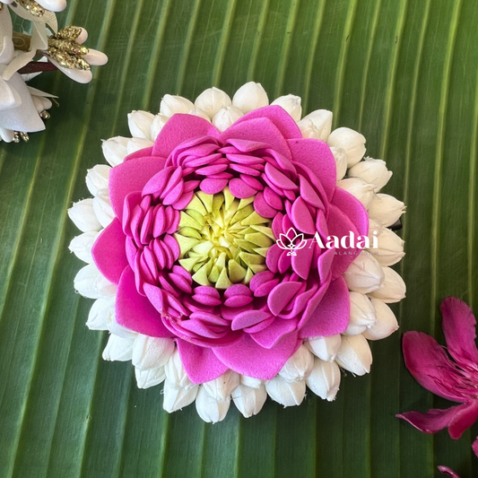 Jasmine Small Buds With Lotus Foam Sheet Plier Clip