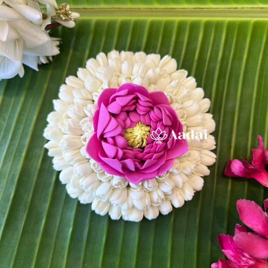 Semi Bloomed 3 Layer With Lotus Foam Sheet Plier Clip