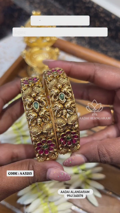 Stunning Non Idol Antique Kada Bangle