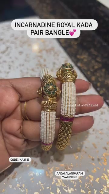Incarnadine Royal Kada Pair Bangle