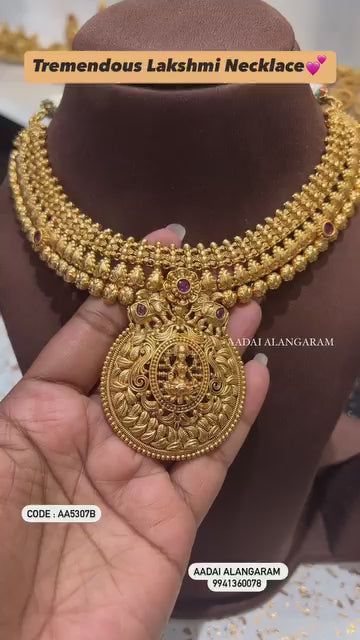 Tremendous Lakshmi Necklace - Ruby