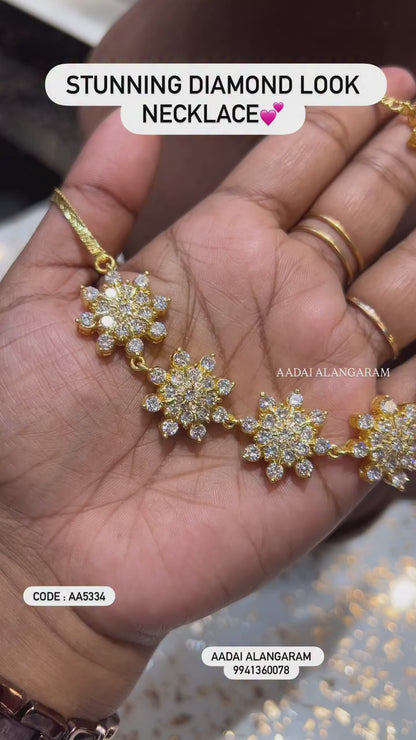 Stunning Diamond Look Necklace