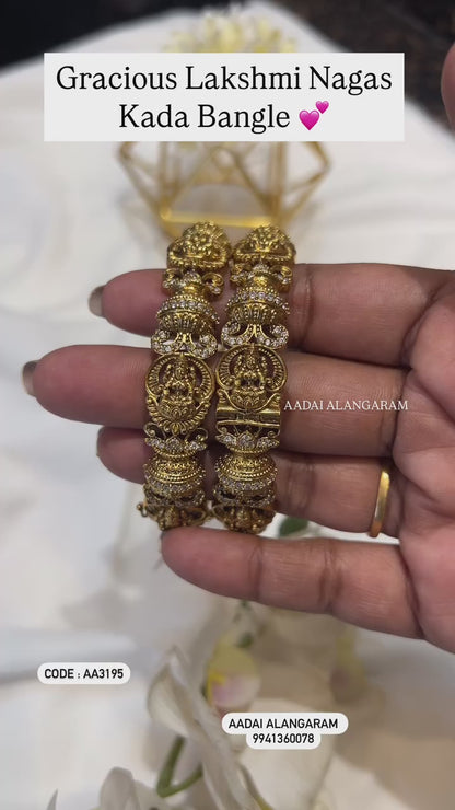 Gracious Lakshmi Nagas Kada Bangle