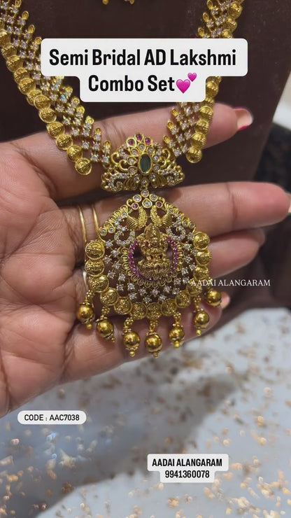 Semi Bridal AD Lakshmi Combo Set