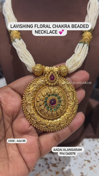 Lavishing Floral Chakra Beaded Necklace