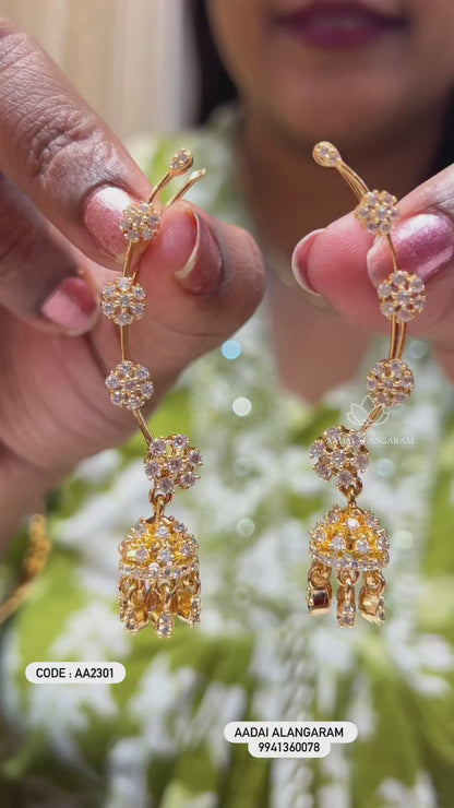 Diamond Replica Ear Cuff With Cute Jhumka